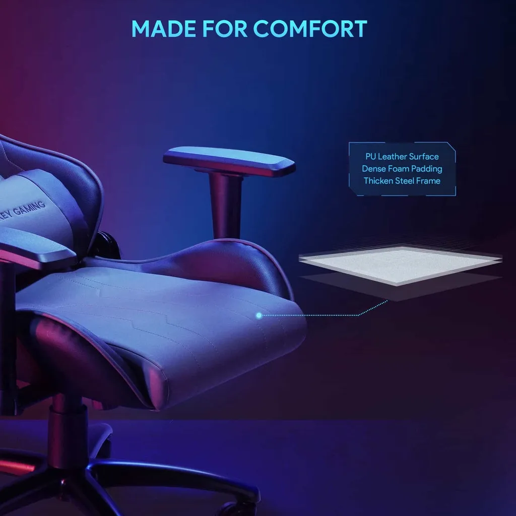 GC-A02 Ergonomic Gaming Chair with Adjustable Swivel Recliner and Armrest