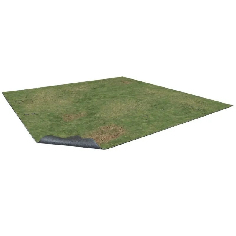 Grassy Fields Gaming Mat 2x2 - Grid