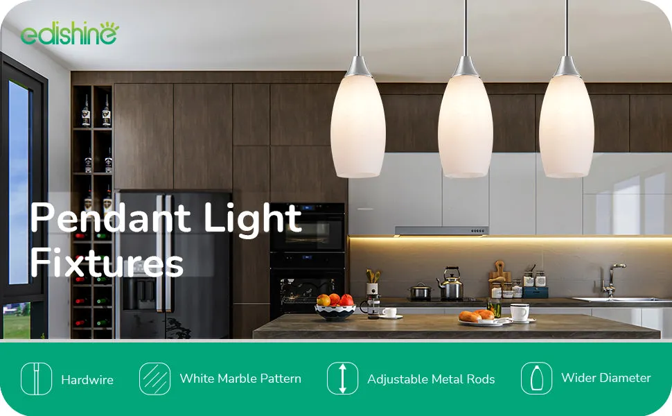 Handcrafted Art Glass Pendant Light Fixture-HHPL08E