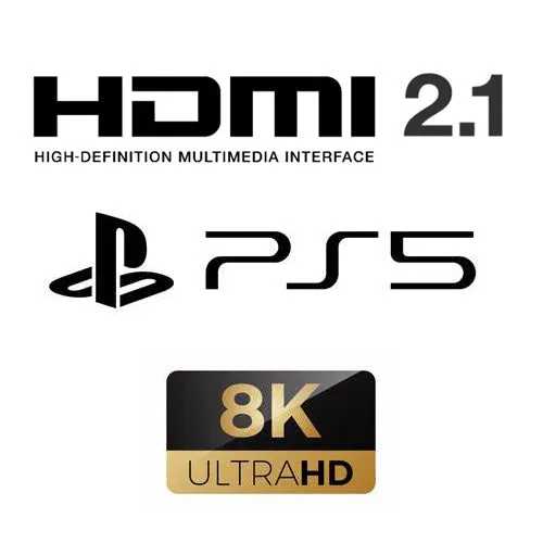HDMI 2.1V 3D 48GBPS Ethernet Audio Video Full HDTV 8k Cable, PS5 XBOX X - 1M Black