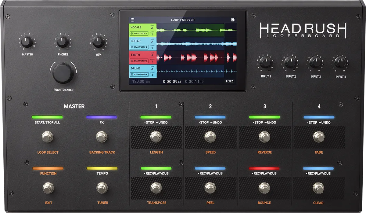 Headrush Looper board Advanced Performance Looper with 7" Touchscreen