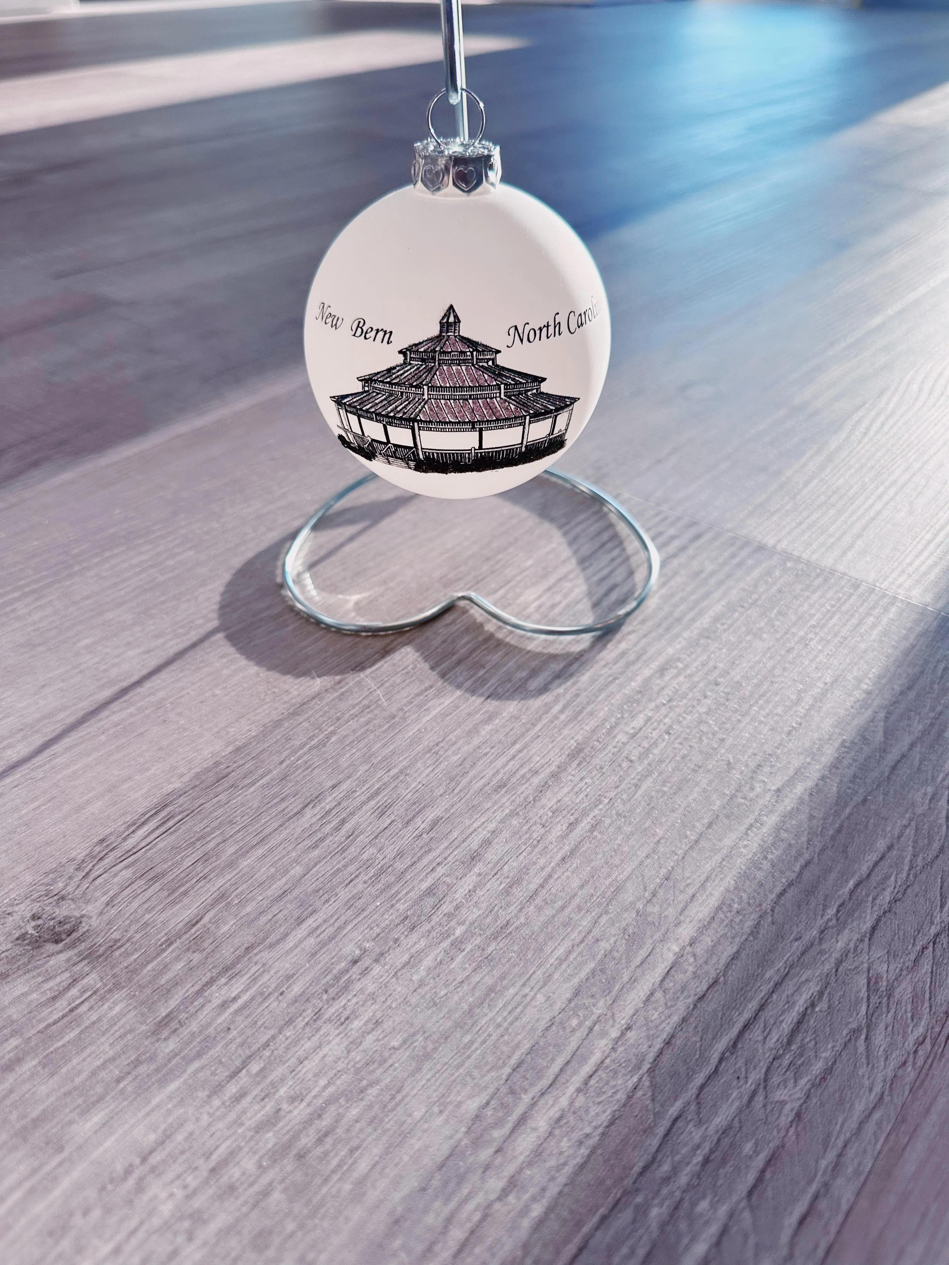 Heart Shaped Silver Ornament Stands