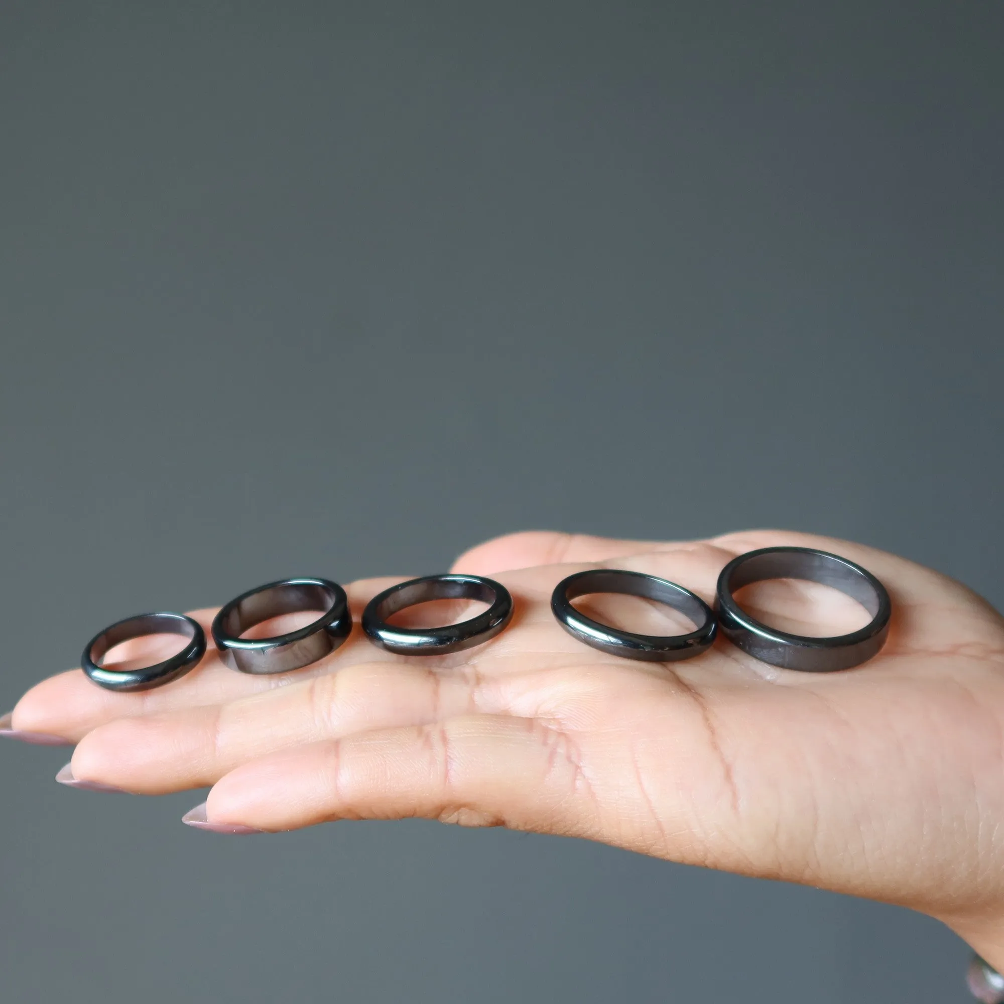Hematine Stands Set of 5 Rings