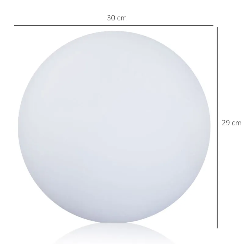 HOMCOM Glowing LED Ball 35cm Colour Change with Rechargeable Battery