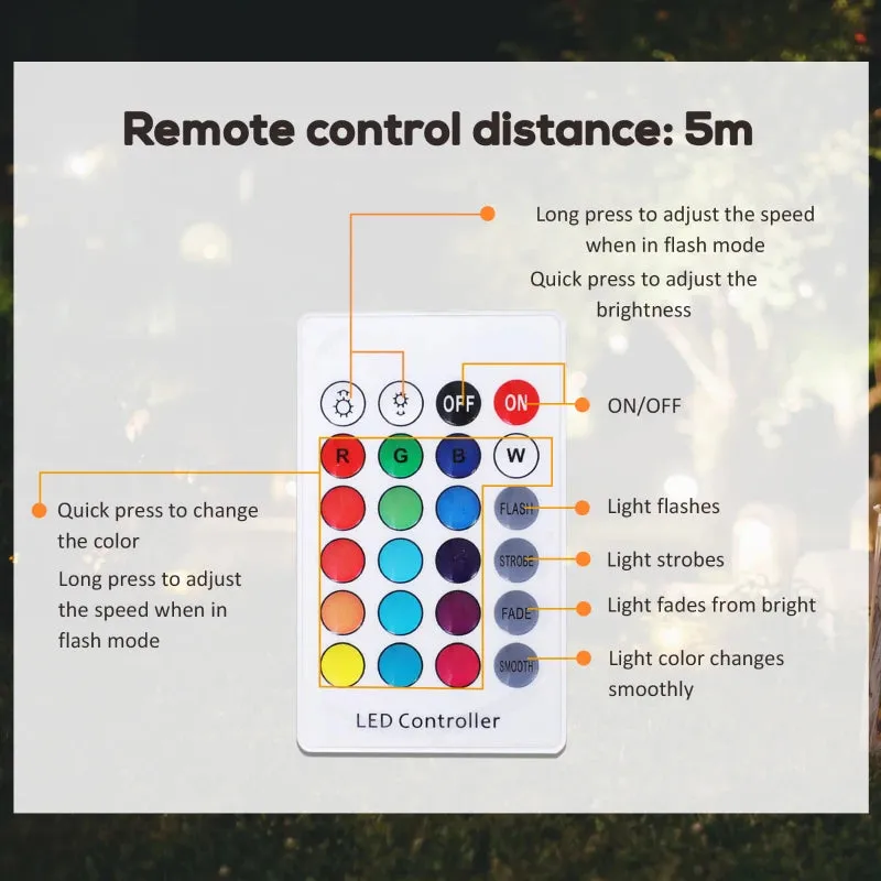 HOMCOM Glowing LED Ball 35cm Colour Change with Rechargeable Battery
