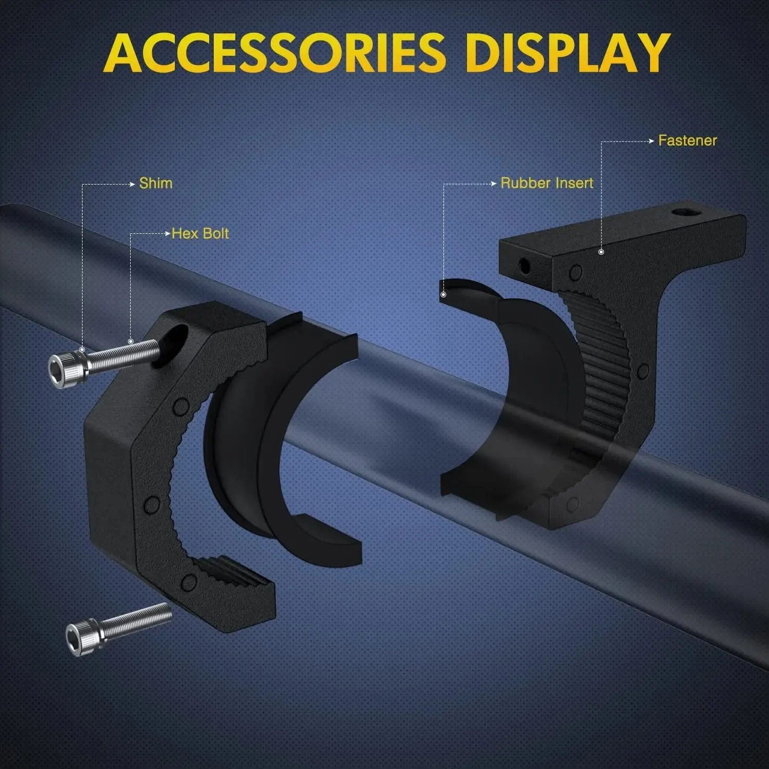Horizontal Bar Clamp Mount Bracket Kits 2.135in-2.25in-2.375in-2.5in (Pair)