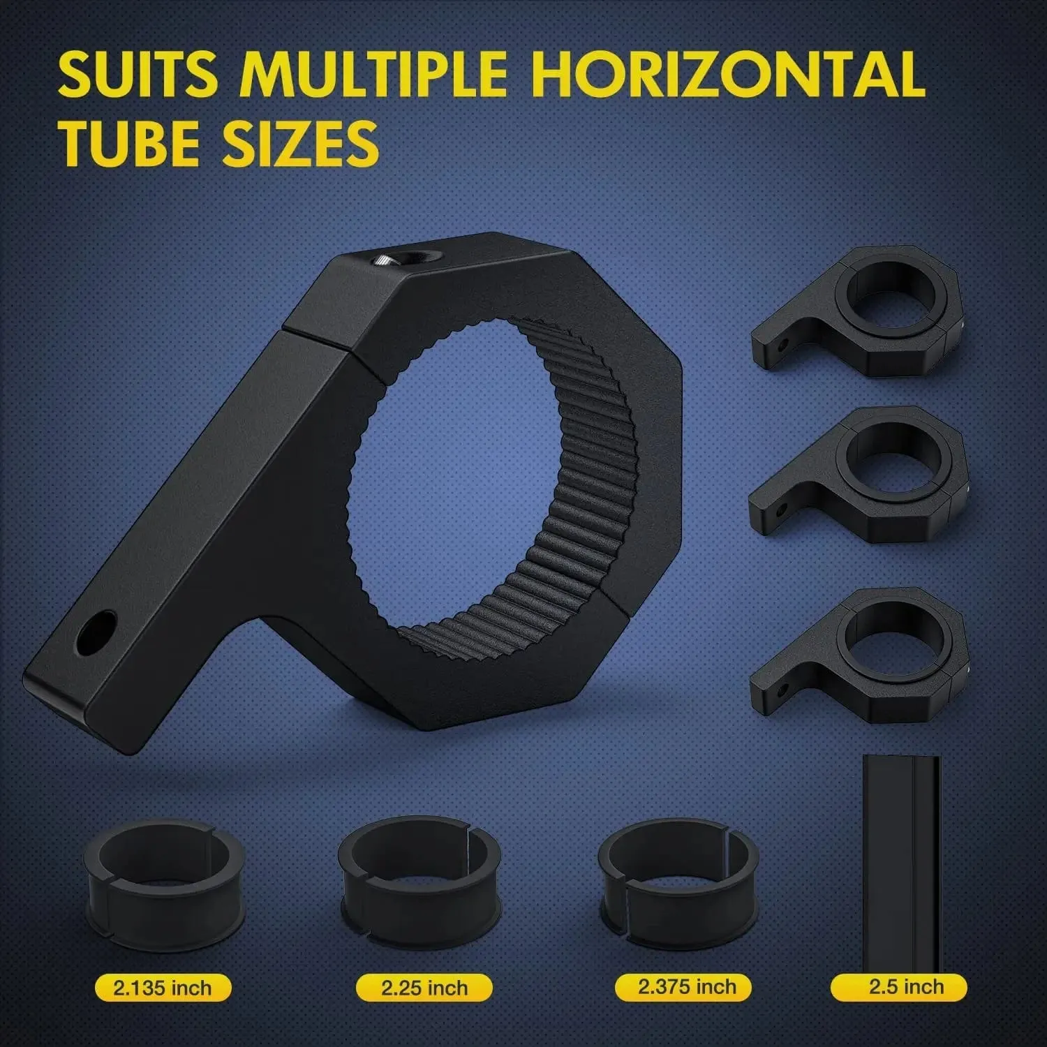 Horizontal Bar Clamp Mount Bracket Kits 2.135in-2.25in-2.375in-2.5in (Pair)