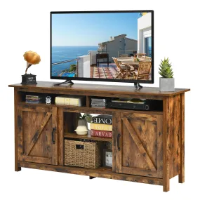Industrial TV Stand with Barn Doors for TVs up to 65 Inches