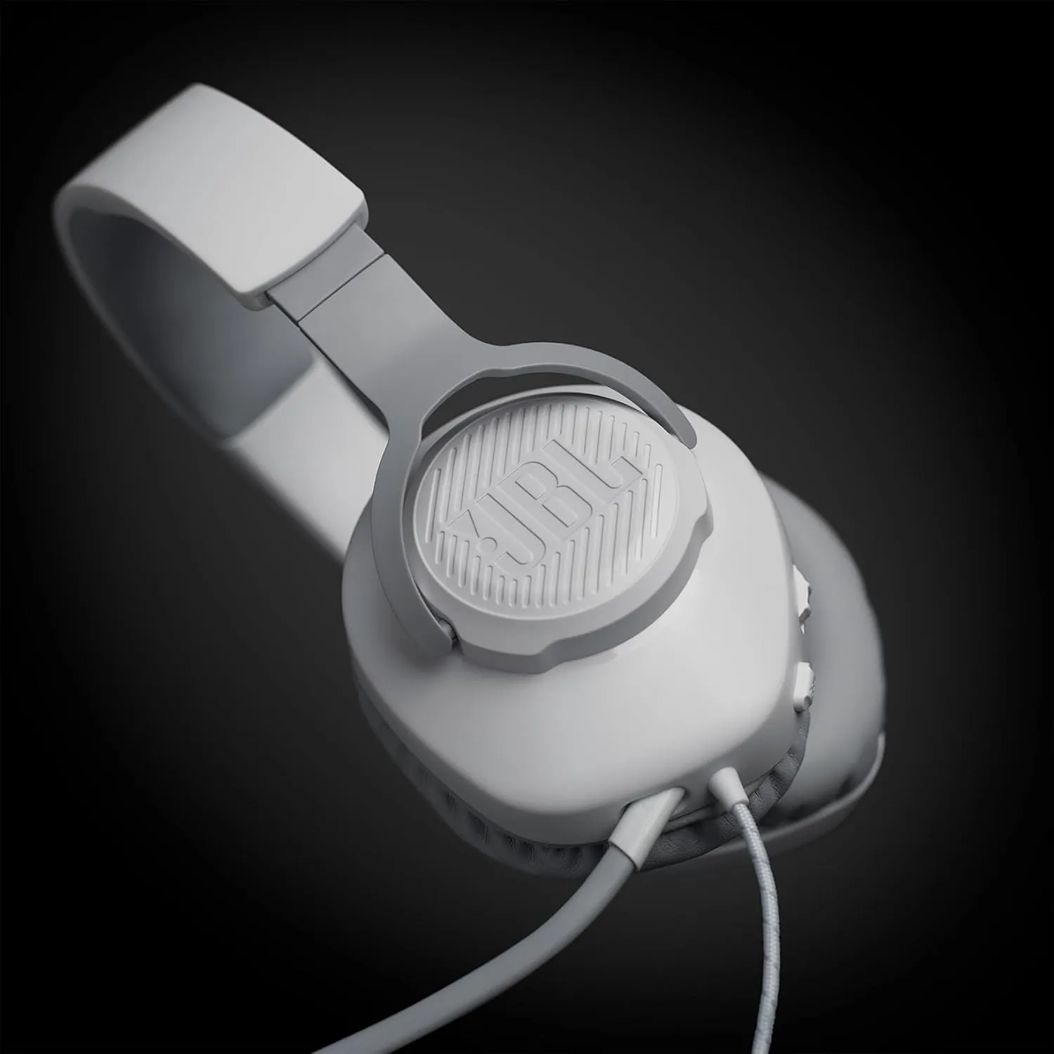 JBL Quantum 100 Wired Gaming Headset, Boom Mic, Multi-Platform Compatible - White