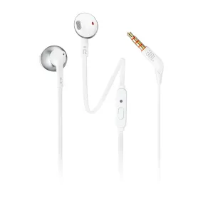 JBL Tune 205 Wired In-Ear Headphones - Chrome