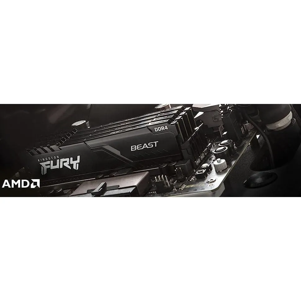 Kingston FURY Beast 16GB (2x8GB) DDR4 3600MHz CL17 Desktop Memory Kit - KF436C17BBK2/16