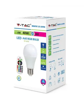 Led A60 Rgb Bulb With Remote Controller, 6W