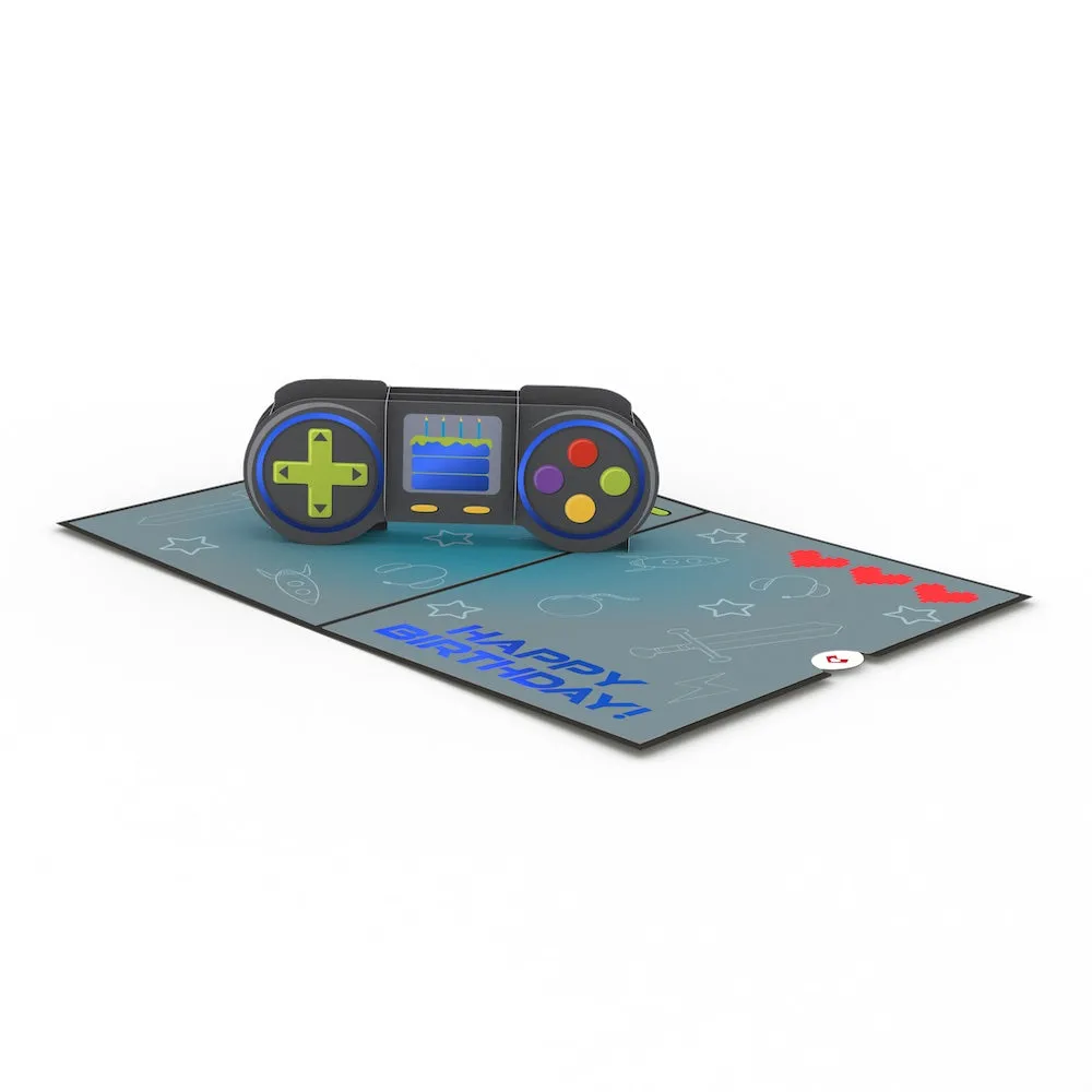 Leveled Up Gamer Birthday Pop-Up Card