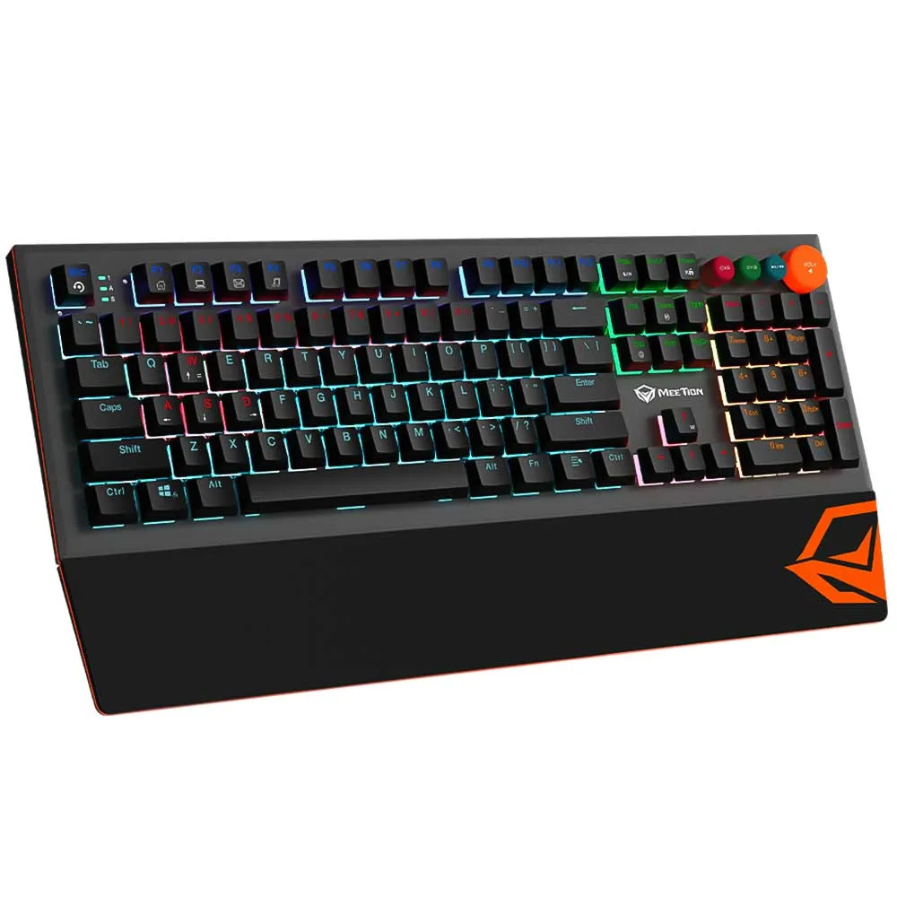 Meetion MK500 Blue Switch Wired Rainbow Gaming Keyboard English & Arabic