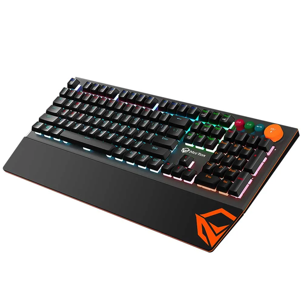 Meetion MK500 Blue Switch Wired Rainbow Gaming Keyboard English & Arabic