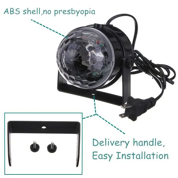 Mini RGB LED Light Crystal Magic Ball