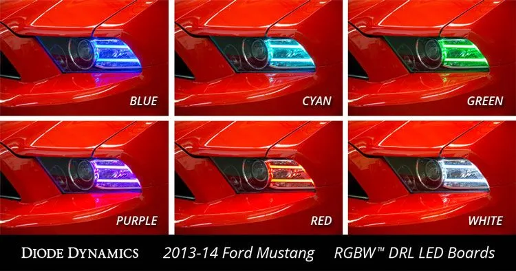 Mustang RGBW DRL LED Boards 13-14 Ford Mustang RGBW DRL LED Boards