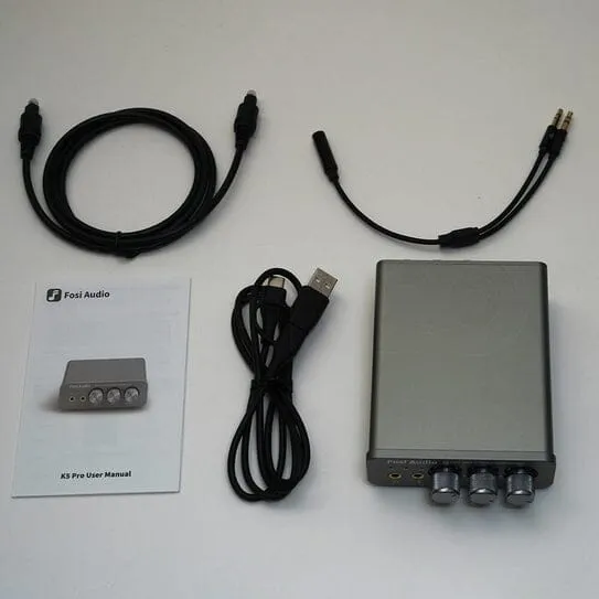 Open Box Fosi Audio K5 PRO Mini Stereo Gaming DAC & Headphone AMP