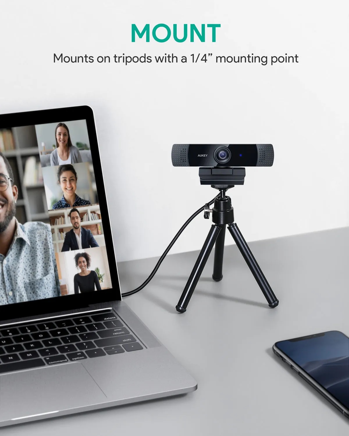PC-LM1E Stream Series 1080P Dual-Mic Webcam