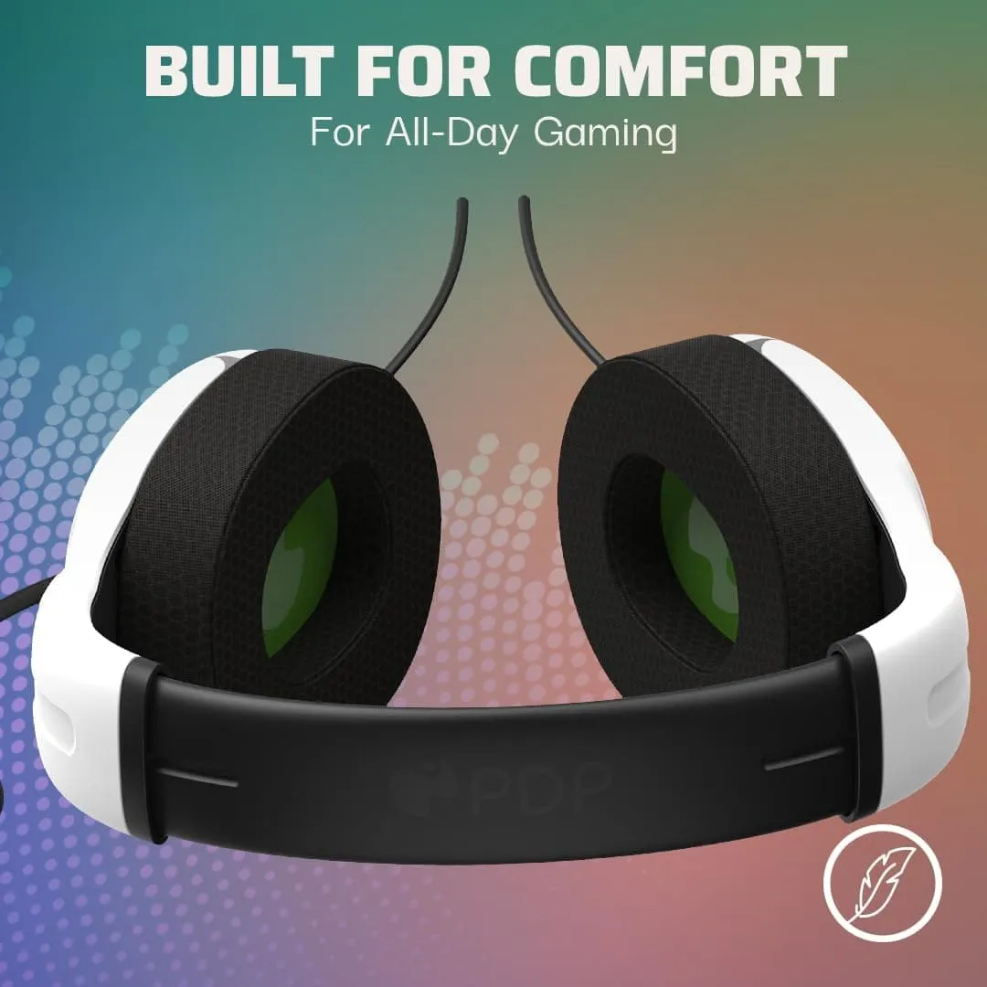 PDP Gaming LVL40 Stereo Headset with Mic - Xbox One, Series X|S, PC, Mac, iPad - Noise-Cancelling, Lightweight, 3.5mm Jack, White