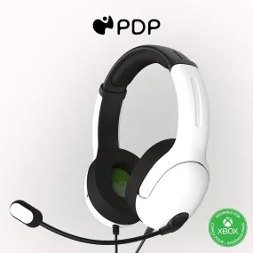 PDP Gaming LVL40 Stereo Headset with Mic - Xbox One, Series X|S, PC, Mac, iPad - Noise-Cancelling, Lightweight, 3.5mm Jack, White
