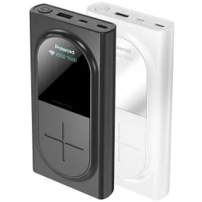 Polaroid Portable Wireless Power Bank - 10000mAh, USB Charging, Digital Display
