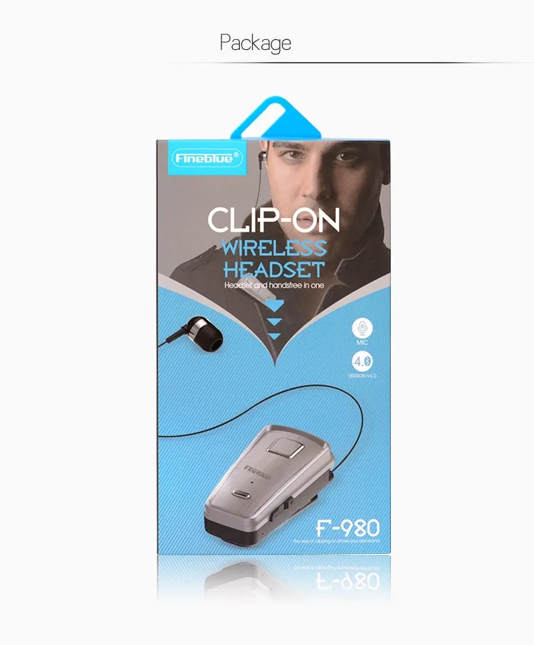 Premium Retractable Bluetooth Headset with Anti-Theft Design and Vibration Alerts