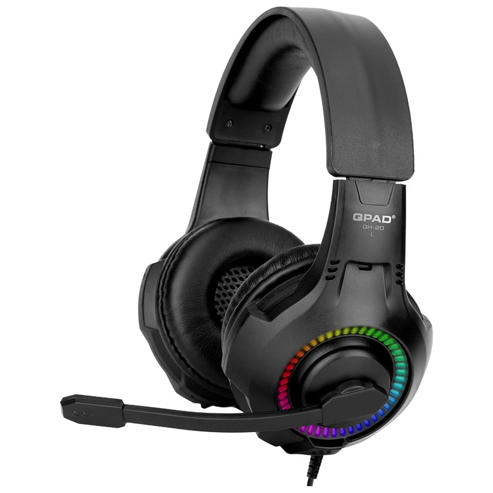 QPAD - QH-20 RGB STEREO GAMING HEADSET, MULTIPLATFORM