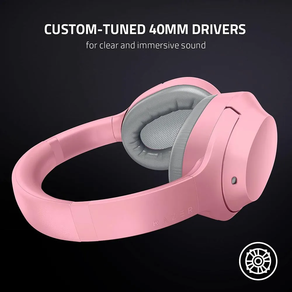 Razer Headset Opus X Wireless Low Latency Headset: Active Noise Cancellation (ANC) - Bluetooth 5.0-60ms Low Latency - Customed-Tuned 40mm Drivers - Built-in Microphones - Quartz