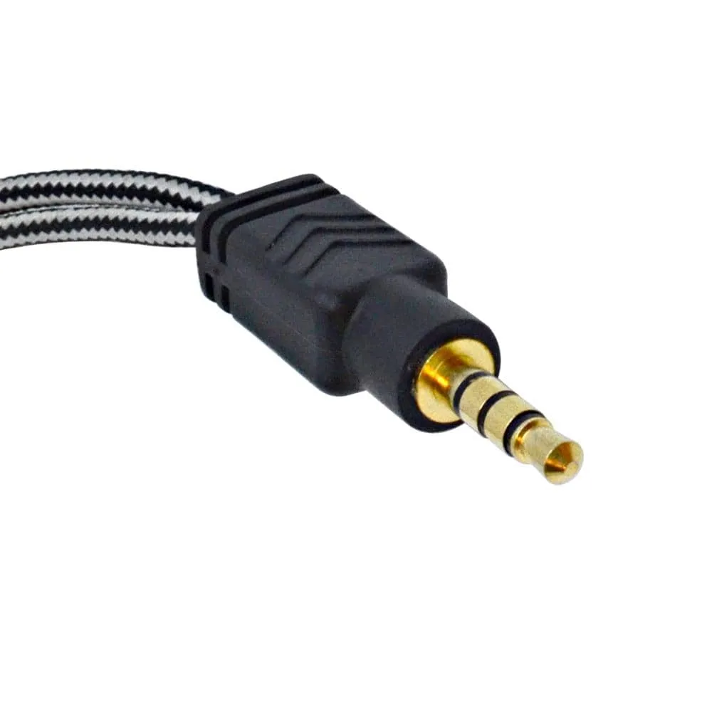 SA-Y33- 10 Inch Headset Adapter 3.5mm Male TRRS to Dual 3.5mm Female Y Splitter Cable - Headset Adapter for Gaming, Phones, Tablet