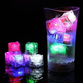 Set of 6 Luminous LED Ice Cubes: Glowing Party Accessories for Halloween, Christmas, and Festivals
