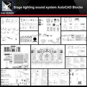 ★【State lighting sound system Autocad Blocks Collections】All kinds of State lighting CAD Drawings