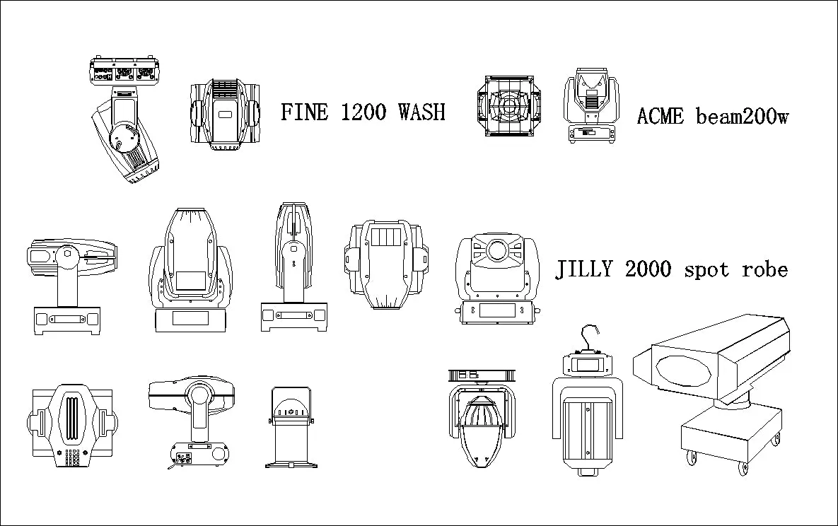 ★【State lighting sound system Autocad Blocks Collections】All kinds of State lighting CAD Drawings