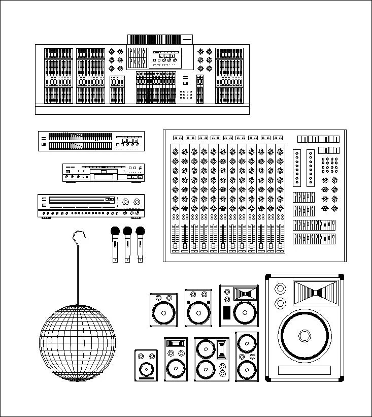 ★【State lighting sound system Autocad Blocks Collections】All kinds of State lighting CAD Drawings