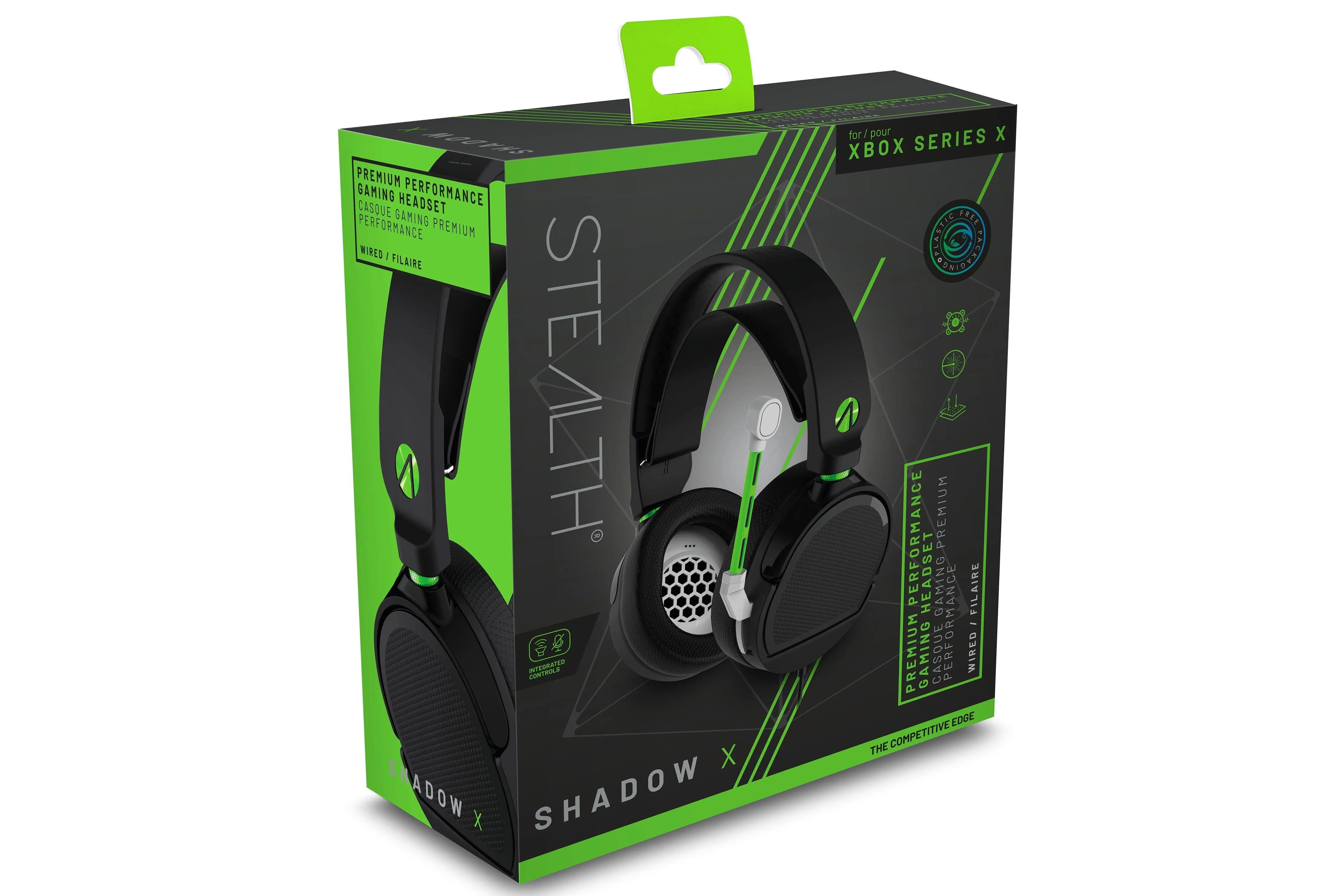 Stealth Shadow X Premium Stereo Gaming Headset - Black and Green