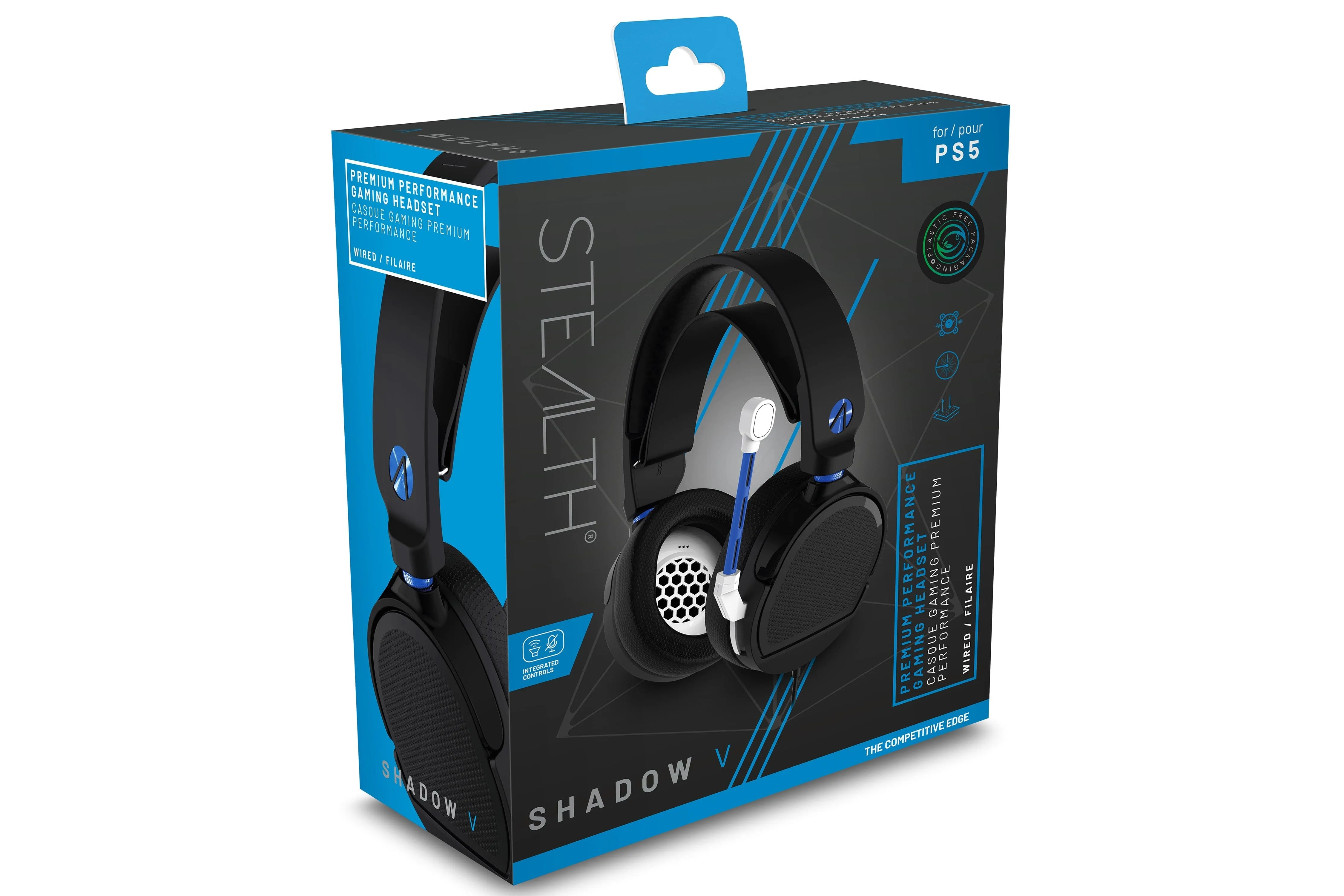 Stealth SP-Shadow V Premium Stereo Gaming Headset - Black and Blue