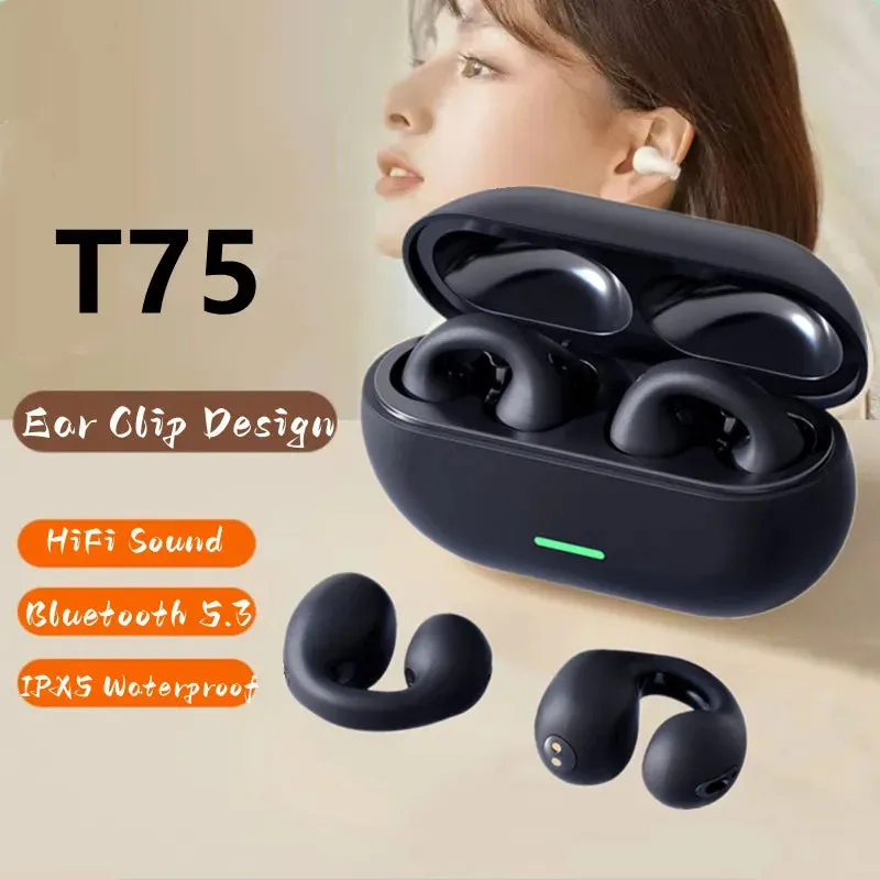 T75 Bluetooth 5.3 Bone Conduction Headphones
