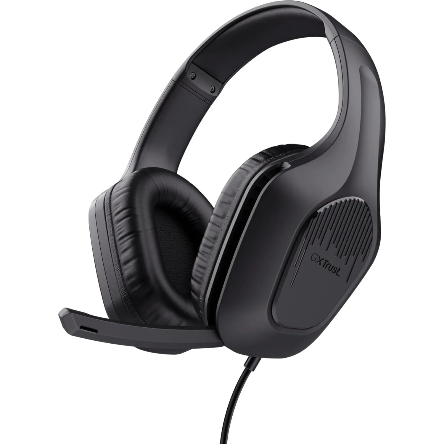 Trust Gaming GXT 415 Zirox Lightweight Over-Ear Gaming Headset - 50mm Drivers, Foldaway Microphone, 3.5mm Jack, 2m Cable, Compatible with PC, Xbox, PS4/PS5, Switch, Mobile - Black