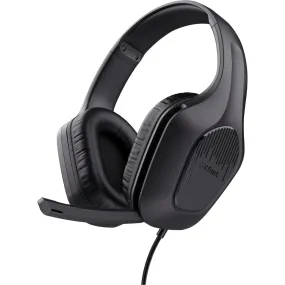 Trust Gaming GXT 415 Zirox Lightweight Over-Ear Gaming Headset - 50mm Drivers, Foldaway Microphone, 3.5mm Jack, 2m Cable, Compatible with PC, Xbox, PS4/PS5, Switch, Mobile - Black
