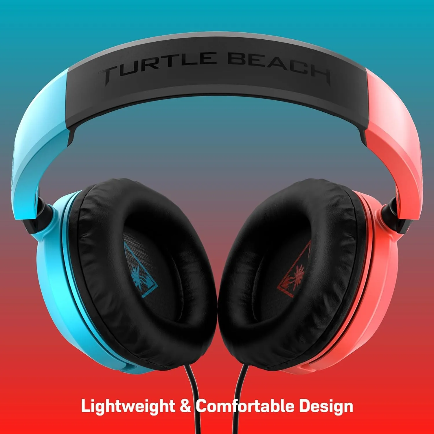 Turtle Beach Recon 50 Gaming Headset - Red/Blue, 3.5mm for Switch, Xbox, PS5, PC & Mobile