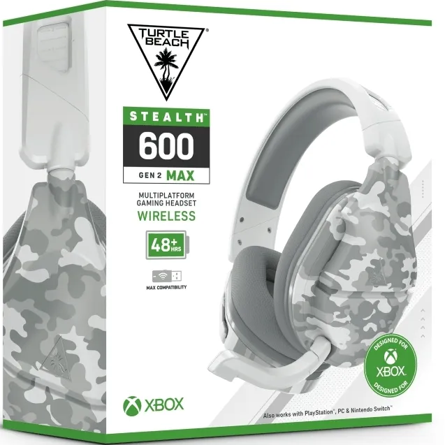 Turtle Beach Stealth 600 MAX Gen 2 Wireless Headset Headphones Microphone XBOX Arctic Camo