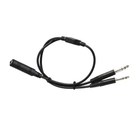Ultralight / Comtronics Single Plug Headset to GA Twin Plug Adapter