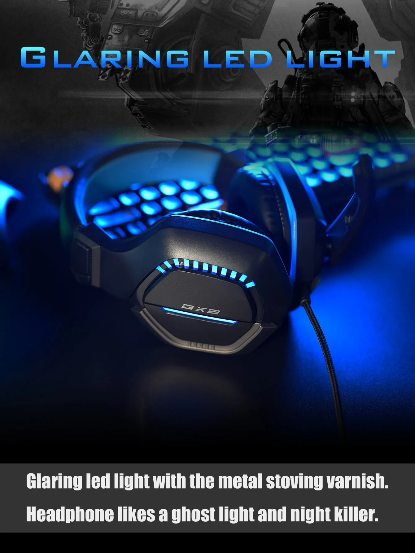 Unique Design Comfortable Headset Led Gaming Headphones