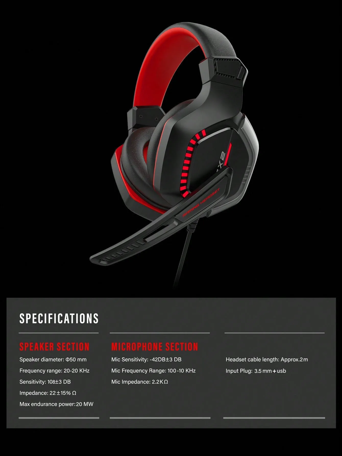 Unique Design Comfortable Headset Led Gaming Headphones