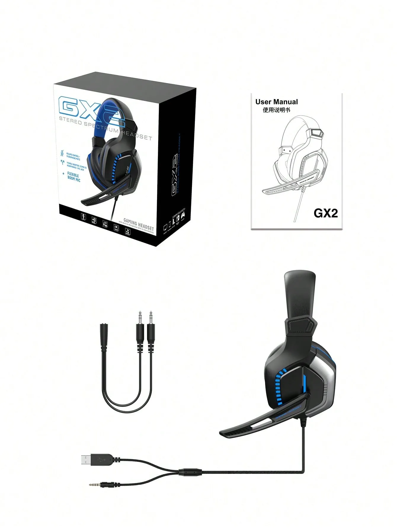 Unique Design Comfortable Headset Led Gaming Headphones