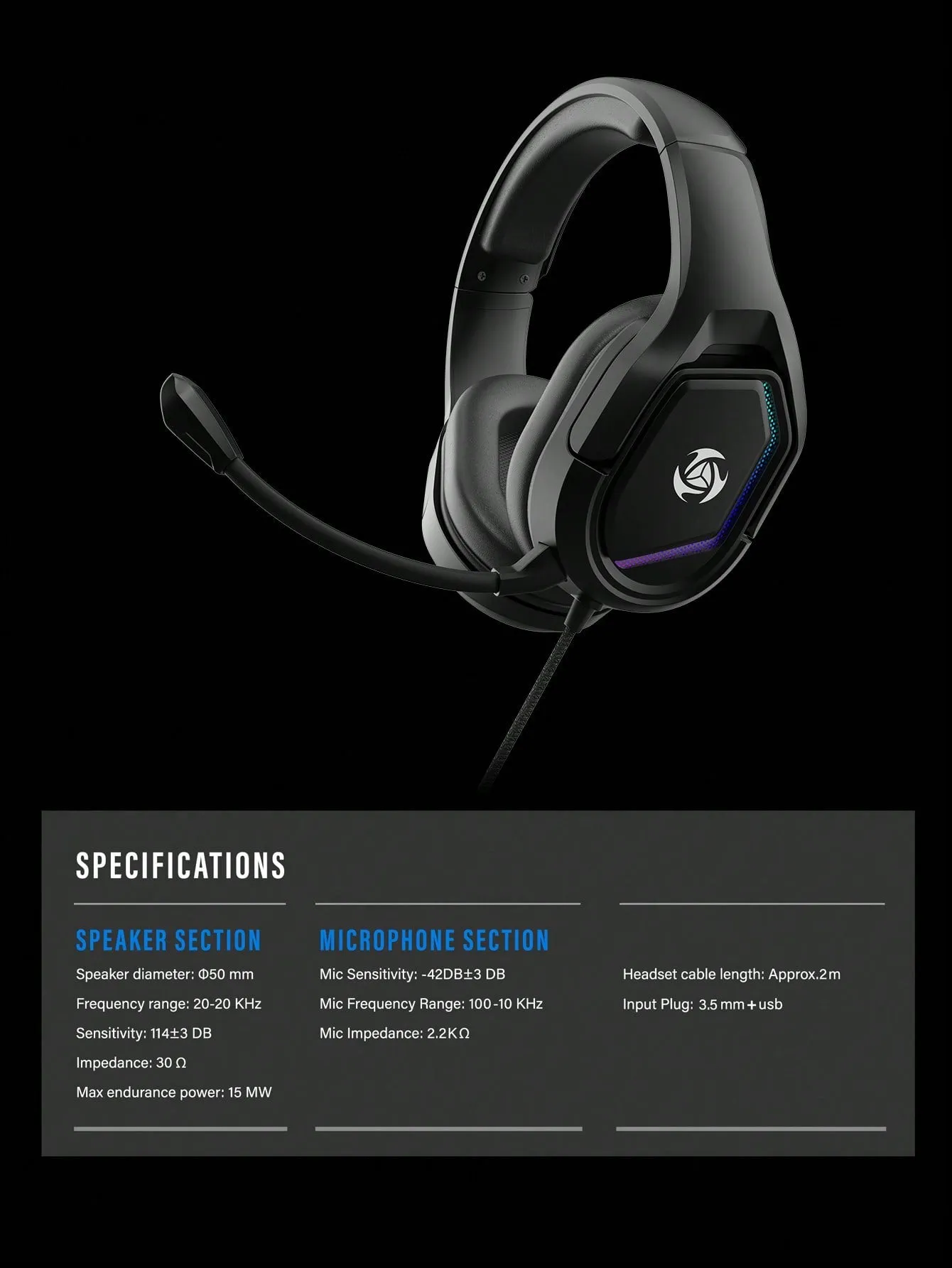 Unique Design Comfortable Headset Led Gaming Headphones
