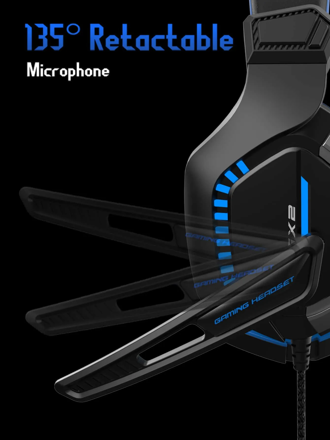 Unique Design Comfortable Headset Led Gaming Headphones