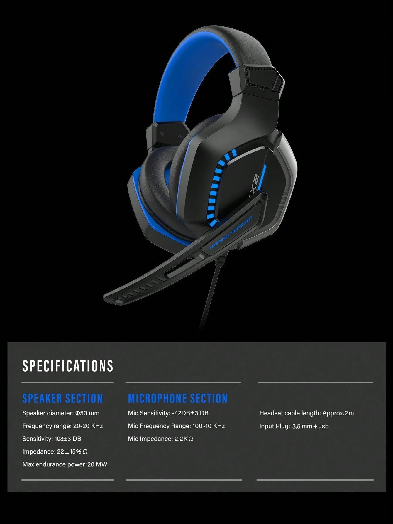 Unique Design Comfortable Headset Led Gaming Headphones