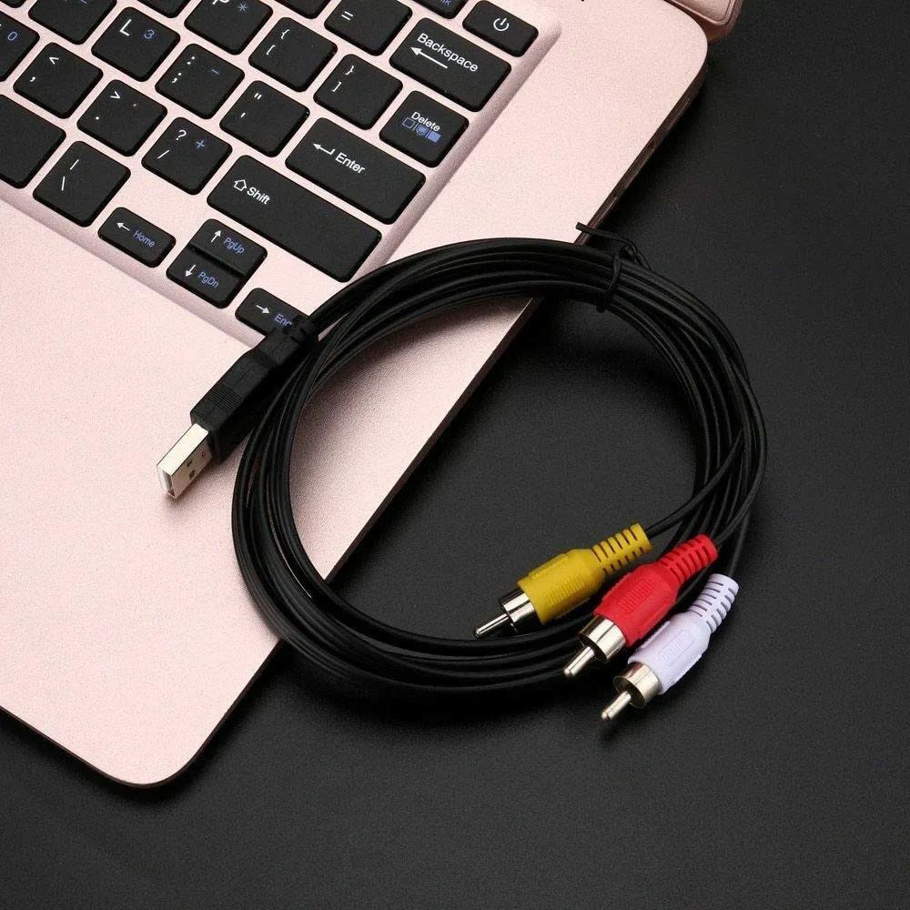 Usb Male To 3 Rca Male Audio Converter Adapter Se-C14