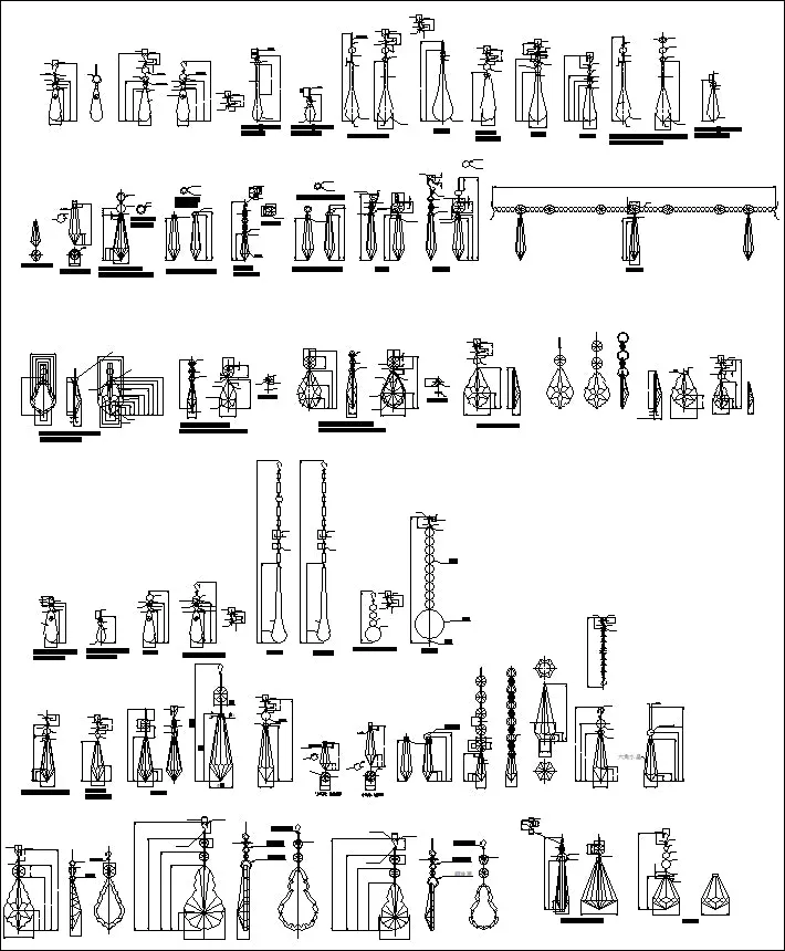 ★【Various of Lighting hardware Autocad Blocks】-All kinds of Lighting Autocad Blocks Collection